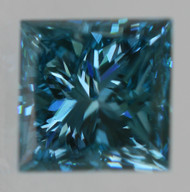 CERTIFIED 0.50 CARAT VIVID BLUE VVS2 PRINCESS NATURAL EARTH MINED LOOSE DIAMOND 4.25X4.23MM  *360 REAL VIDEOS & IMAGES