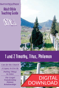 Digital teaching guide with Bible commentary and teaching plans for a Bible study 1 and 2 Timothy, Titus, and Philemon. 13 lessons; PDF; 136 pages.