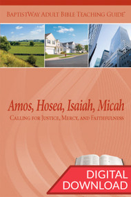 Digital teaching guide with Bible Commentary and 2 sets of teaching plans for each lesson in the Books of Amos, Hosea, Isaiah, and Micah. PDF; 168 pages.