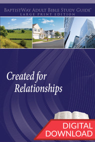 Digital large print bible study that focuses on 13 different relationships that people have with others PDF; 221 pages.
