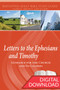 Digital large print Bible study of Ephesians (7 lessons) and 1-2 Timothy (6 lessons) with devotional commentary and reflection questions. PDF; 212 pages.