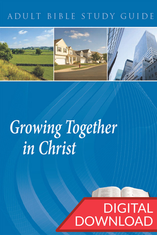 Digital Bible study on 14 discipleship topics of how believers can be Growing Together in Christ. PDF; 150 pages.
