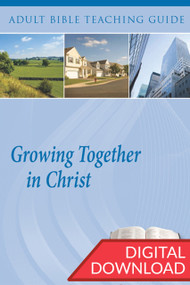 Digital teaching guide containing commentary and teaching plans to lead believers through a series of 14 discipleship lessons on how they can be Growing Together in Christ. PDF; 172 pages.