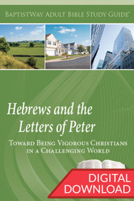 Digital Bible study on Hebrews and 1st and 2nd Peter. Complete with devotional Bible commentary and reflection questions on each of the 7 lessons from Hebrews and 6 lessons from 1-2 Peter. PDF; 149 pages.