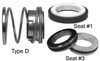 Pump Seal, Shaft Size - 0.750, 1.437 OD Seal Head, Type D, 1.275 OD Mating Ring, BCDJF.