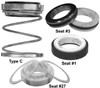 Pump Seal, Shaft Size 1.000, 1.687 OD Seal Head, Type C, 1.625 OD Mating Ring, BCFJF