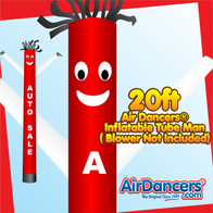 Red White Auto Sale Air Dancers® Inflatable Tube Man 20ft