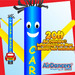 Blue Yellow Car Wash Shape Air Dancers® Inflatable Tube Man 20ft by AirDancers.com