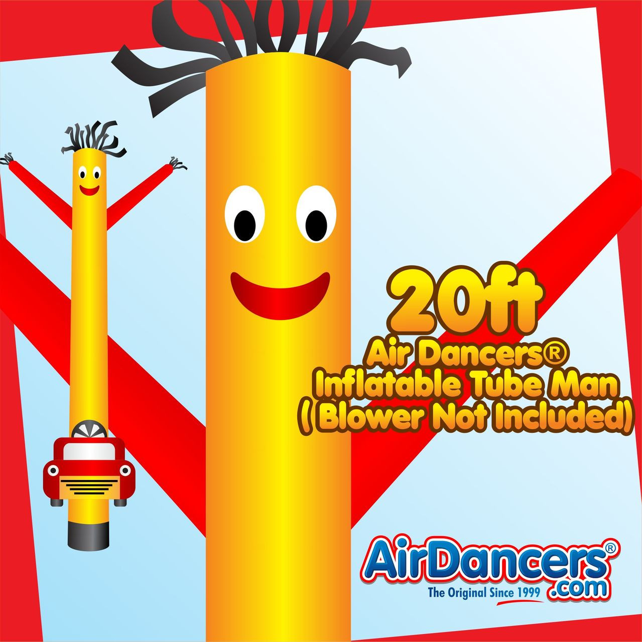 Yellow and Red with Car Shape Air Dancers® Inflatable Tube Man