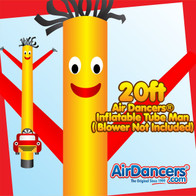 Yellow Red Car Wash Shape Air Dancers® Inflatable Tube Man 20ft by AirDancers.com