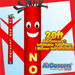 Red Yellow Now Leasing Air Dancers® Inflatable Tube Man 20ft by AirDancers.com