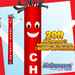 Red White Check Cashing Air Dancers® Inflatable Tube Man 20ft by AirDancers.com
