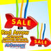 Red Sale Giant Arrow Air Dancers® Inflatable Tube Man 20ft by AirDancers.com