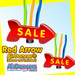 Giant Red Sale Huge Arrow Air Dancers® inflatable tube man by AirDancers.com