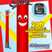Red Yellow Air Dancers® inflatable tube man & Blower Set 20ft