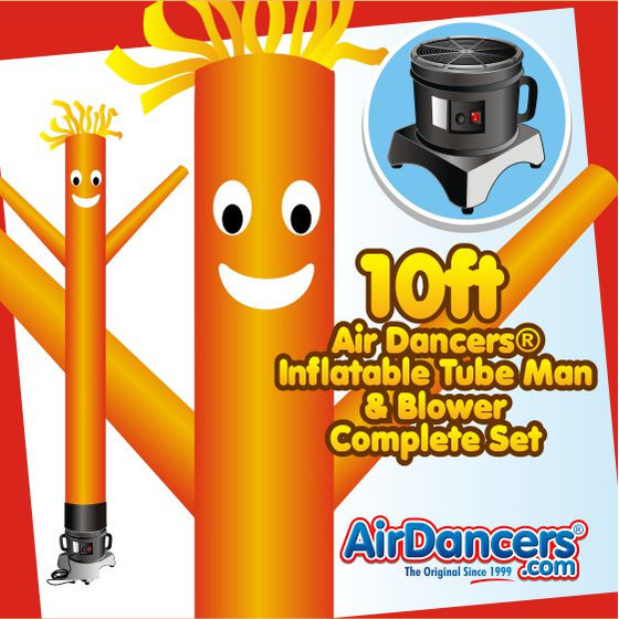 Orange Air Dancers® Inflatable Tube Man & Blower 10ft Set by AirDancers.com