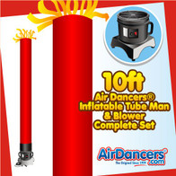 Red Tube Air Dancers® Inflatable Tube Man & Blower 10ft Set by AirDancers.com