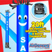 Blue Sale Air Dancers® inflatable tube man & Blower Set 20ft