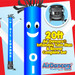 Blue White Oil Change Air Dancers® inflatable tube man & Blower Set 20ft