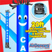 Blue Car Wash Air Dancers® inflatable tube man & Blower Set 20ft