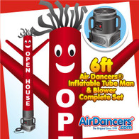 Open House Red Air Dancers® Inflatable Tube Man & Blower 6ft Set