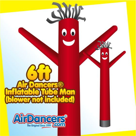 Red Air Dancers® Inflatable Tube Man 6ft