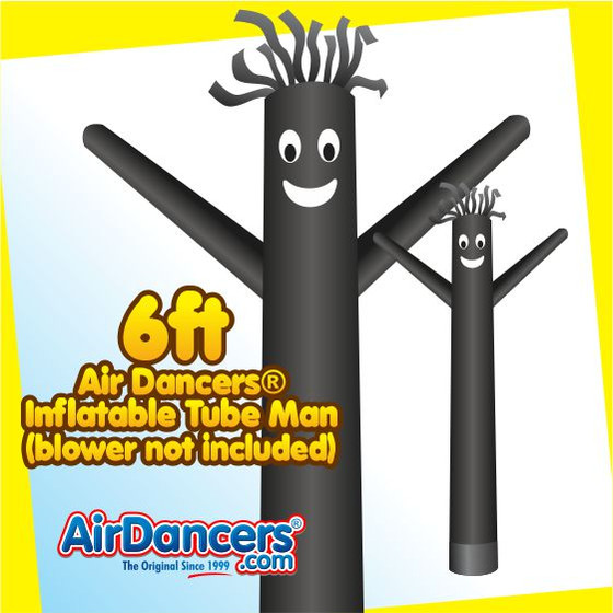 Black Air Dancers® Inflatable Tube Man 6ft by AirDancers.com