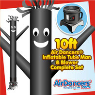 Black Air Dancers® Inflatable Tube Man & Blower 10ft Set