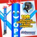 Blue Open House Air Dancers® Inflatable Tube Man & Blower 10ft Set