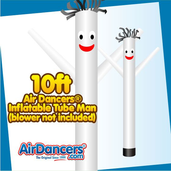 White Air Dancers® Inflatable Tube Man 10ft Attachment