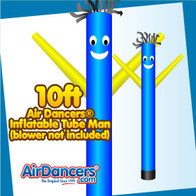 Blue Yellow Tube Air Dancers® Inflatable Tube Man 10ft Attachment