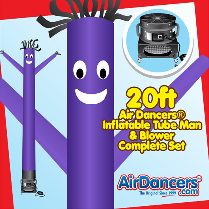 Purple Air Dancers® inflatable tube man & Blower Set 20ft