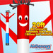 Red White Blue Air Dancers® Inflatable Tube Man 20ft