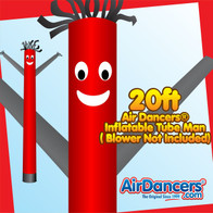 Red Black Air Dancers® Inflatable Tube Man 20ft by AirDancers.com