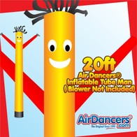 Yellow Red Air Dancers® Inflatable Tube Man 20ft by AirDancers.com