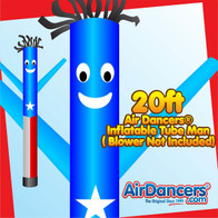 Puerto Rican Flag Air Dancers® Inflatable Tube Man 20ft by AirDancers.com