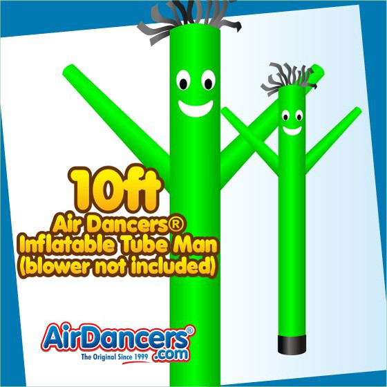 Green Air Dancers® Inflatable Tube Man 10ft by AirDancers.com