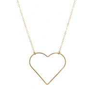 14KT Gold Filled Mega Heart Necklace