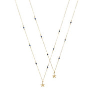 Tiny Gemstone Studded Star Necklace