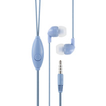 Earbuds + Plus with Remote & Mic - Blue