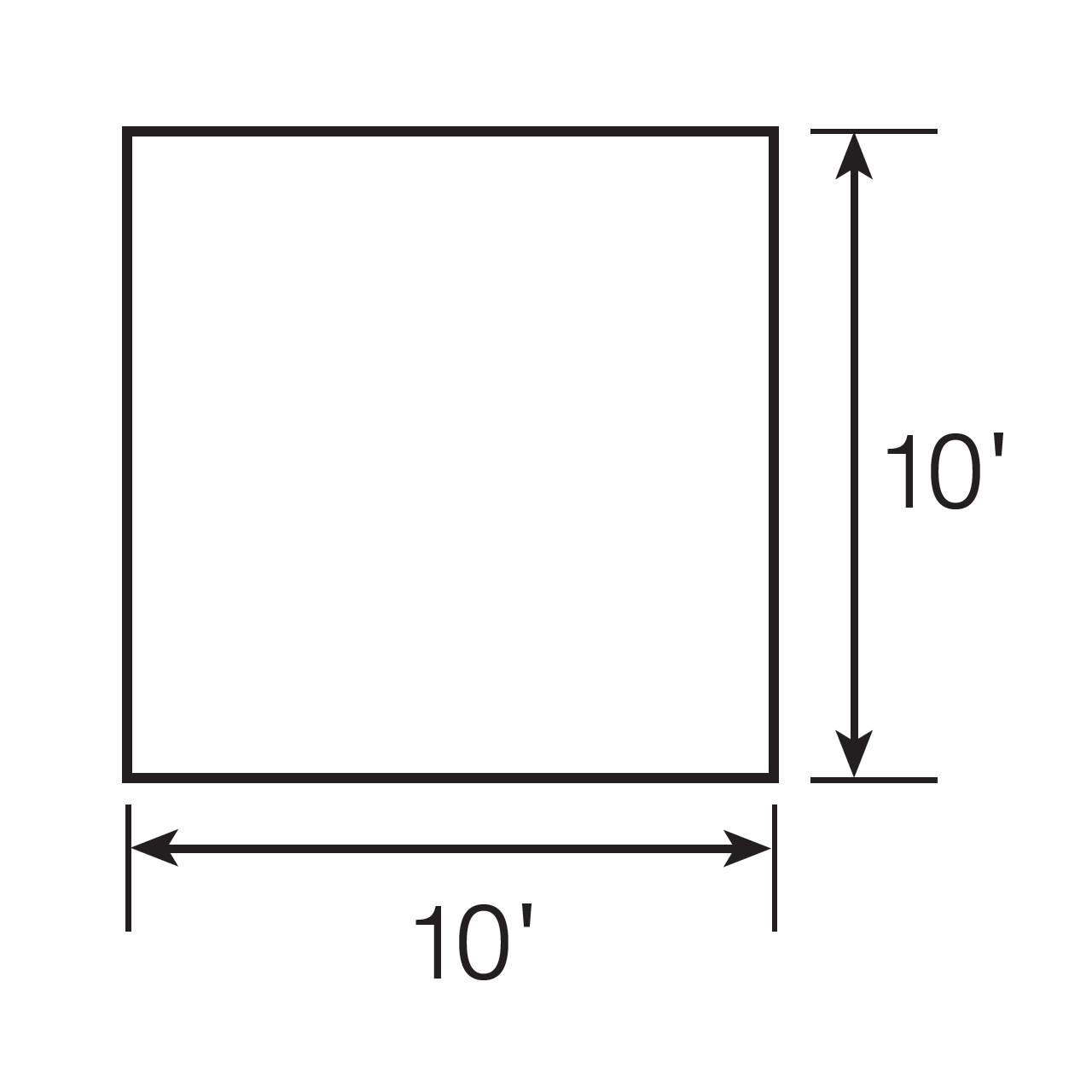 Floor plan of the Wenzel Smartshade Screen House using a diagram to illustrate the dimensions
