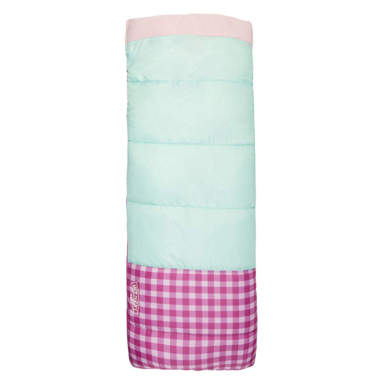 Wenzel Sapling Youth Sleeping Bag, pink, shown fully zipped