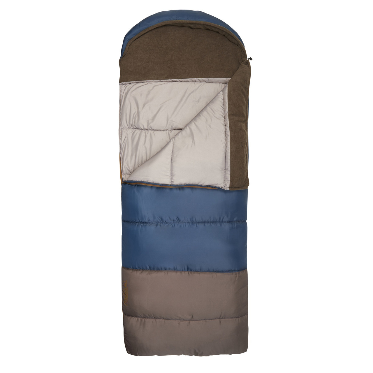 Wenzel Monterey Sleeping Bag, blue, shown partially unzipped