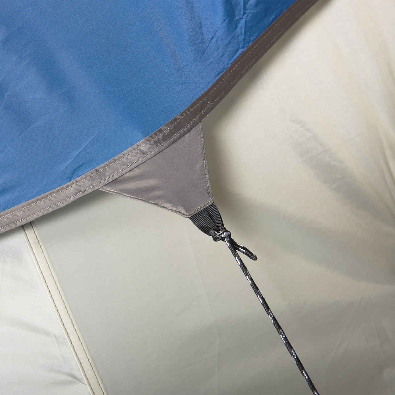 Wenzel Pinyon 10 Person Dome Tent, blue/white, showing guyline attachment point
