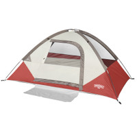 Wenzel Torry 2 Person Dome Tent, red/white, front view, with no fly