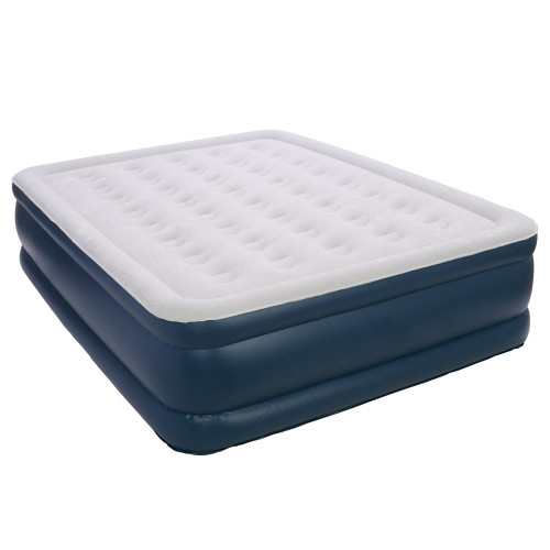 Serta 18" Raised Queen Airbed With NeverFlat Pump, front view