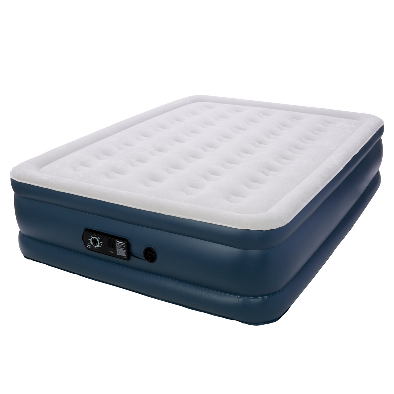 Serta 18" Raised Queen Airbed With NeverFlat Pump,  rear view