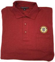 Burgundy polo shirt with pocket
