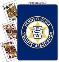 Poker sized deck of playing cards