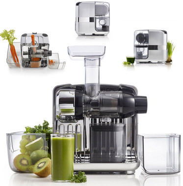 Omega Juice Cube and Nutrition System. Latest cold pressed slow juicing technology in Horizontal Category of Juicers. Clean and compact design makes this a must have for those seeking lastest and greatest technology in a smaller and attractive design. Once released it will be offered in a silver colour finish. 